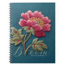 Embroidered Look Floral Bloom