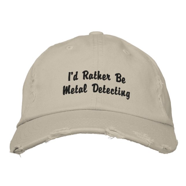 Embroidered Metal Detecting Hat (Front)