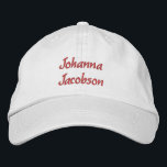 Embroidered Modern Elegant Name Baseball Cap<br><div class="desc">Your name modern and elegant embroidered on your shirt. Very nice gift for birthday or mother's day.</div>