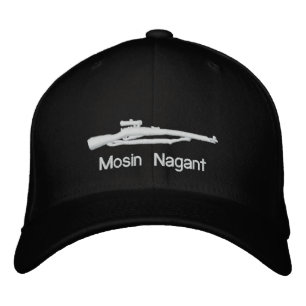 Embroidered Mosin Nagant Black Fitted Hat