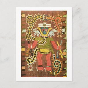 Embroidered mythological figure, Paracas Necropoli Postcard