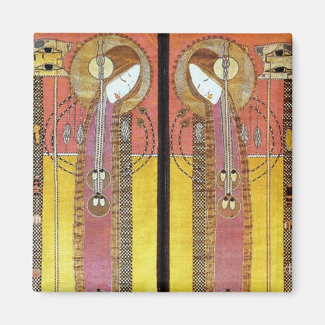 Embroidered Panels by Margaret Macdonald Magnet (Front)
