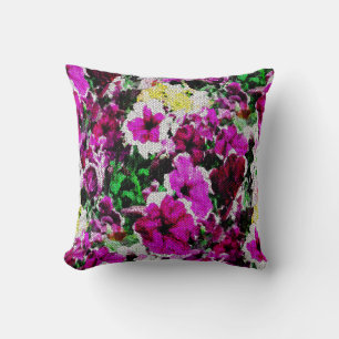 Embroidered Pansies.... Cushion