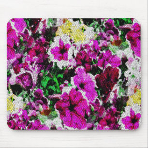 Embroidered Pansies.... Mouse Pad