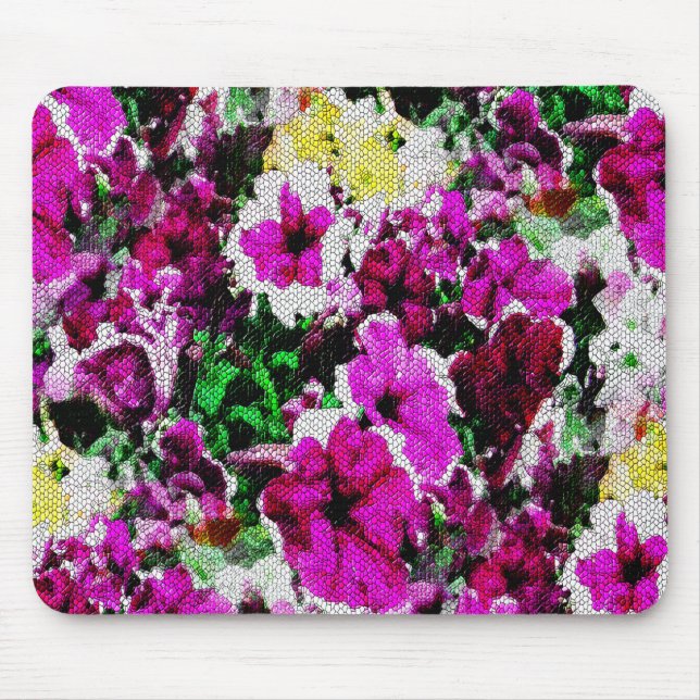 Embroidered Pansies.... Mouse Pad (Front)