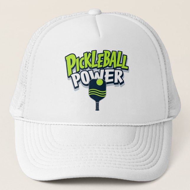 Embroidered Pickleball Dad Cap Flat Bill (Front)