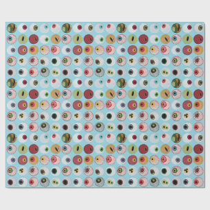 Embroidered Rainbow Eyeballs Wrapping Paper