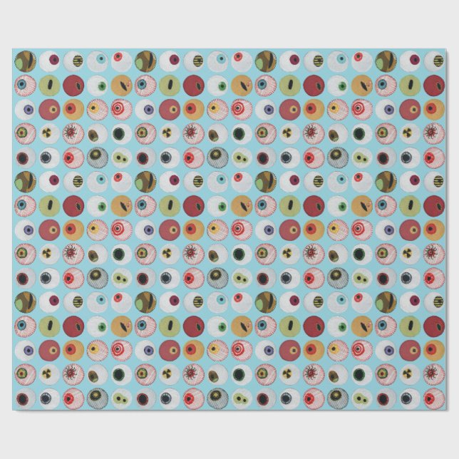 Embroidered Rainbow Eyeballs Wrapping Paper (Flat)