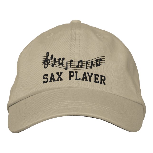 Embroidered Sax Player Hat (Front)