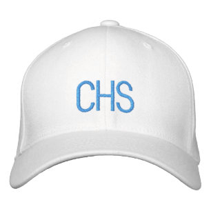 Embroidered School Initials Colour Sports Team Embroidered Hat