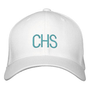 Embroidered School Initials Colour Sports Team Embroidered Hat