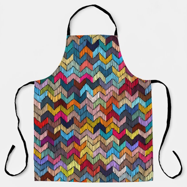 Embroidered seamless geometric pattern. Ornament E Apron (Front)