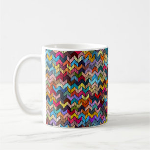 Embroidered seamless geometric pattern. Ornament E Coffee Mug
