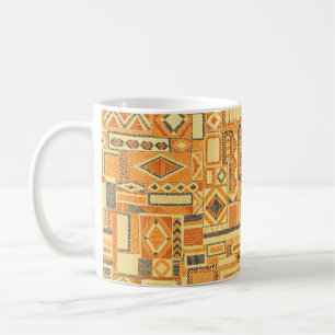 Embroidered seamless patchwork pattern. Bohemian o Coffee Mug