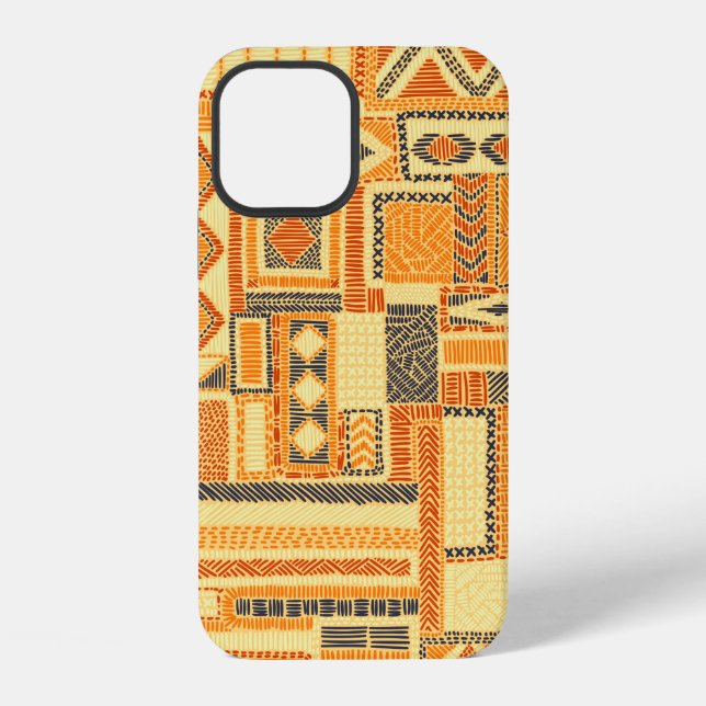 Embroidered seamless patchwork pattern. Bohemian o iPhone Case (Back)