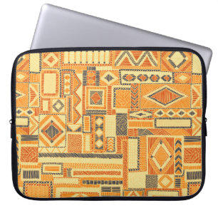 Embroidered seamless patchwork pattern. Bohemian o Laptop Sleeve