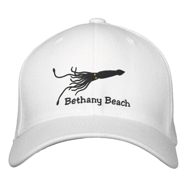 Embroidered Squid Hat- with Custom text Embroidered Hat (Front)
