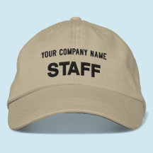Embroidered Staff Hat Khaki Custom Baseball Cap