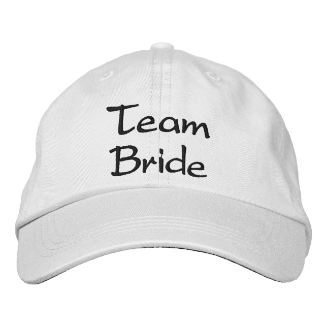 Embroidered Team Bride Wedding Cap (Front)