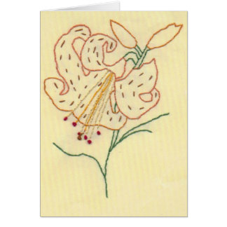 Embroidered Tiger Lily Flower