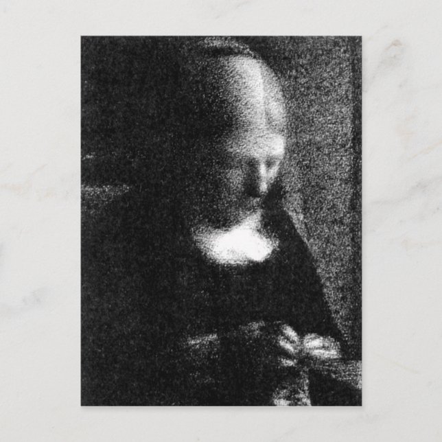 Embroidering  by Seurat Postcard (Front)