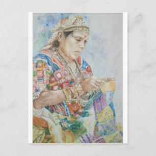 Embroidering the Quilt Postcard