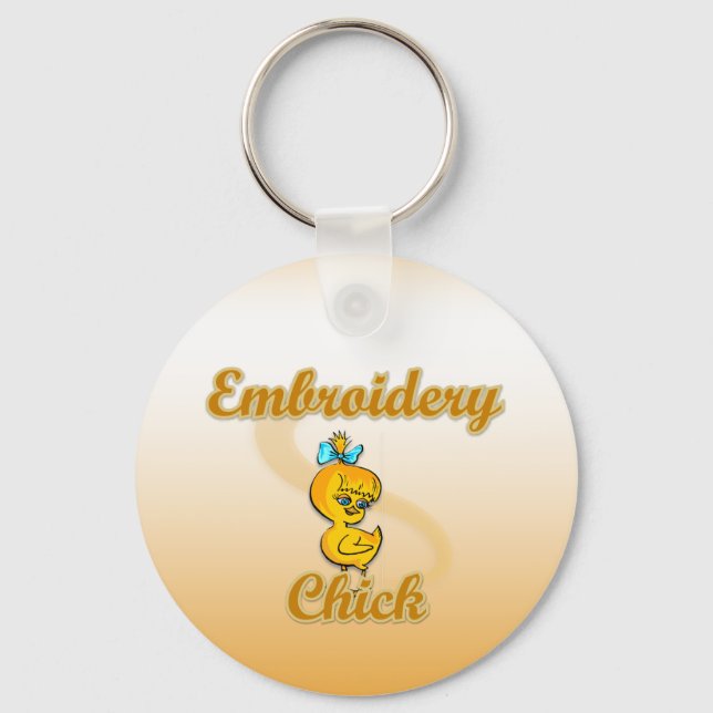 Embroidery Chick Key Ring (Front)