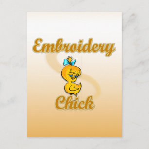 Embroidery Chick Postcard