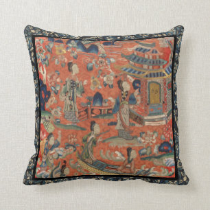 Embroidery Cìxiù Throw Pillow