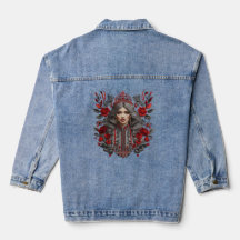 embroidery design Denim Jacket