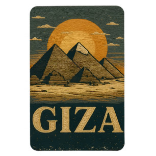 Embroidery Egyptian Pyramids of Giza Great Pyramid Magnet