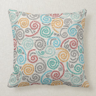 Embroidery fancy rumpled paper cushion