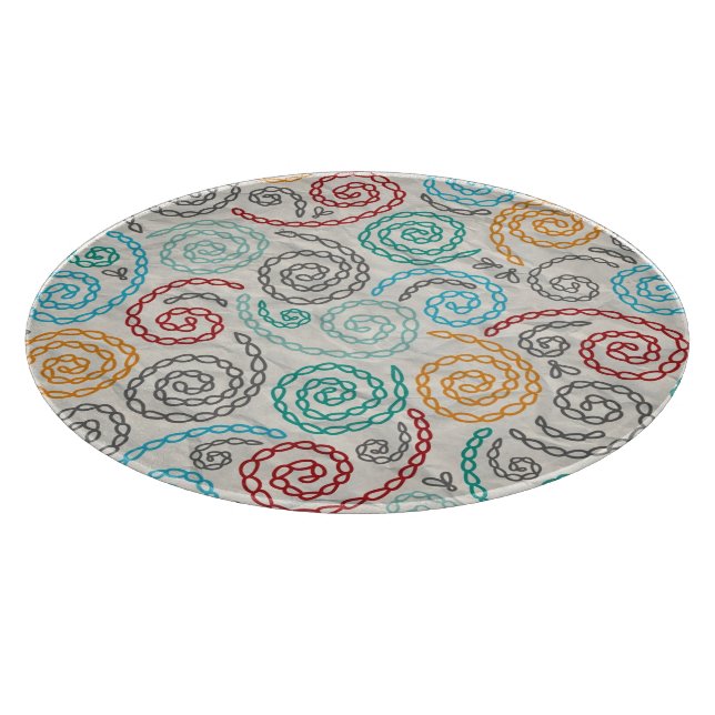 Embroidery fancy rumpled paper cutting board (Corner)