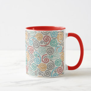 Embroidery fancy rumpled paper mug