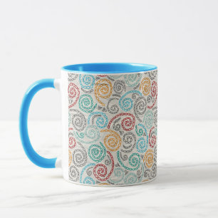 Embroidery fancy rumpled paper mug