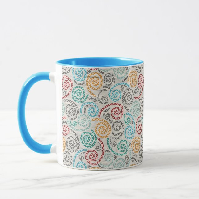 Embroidery fancy rumpled paper mug (Left)