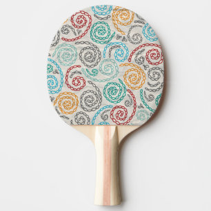 Embroidery fancy rumpled paper ping pong paddle
