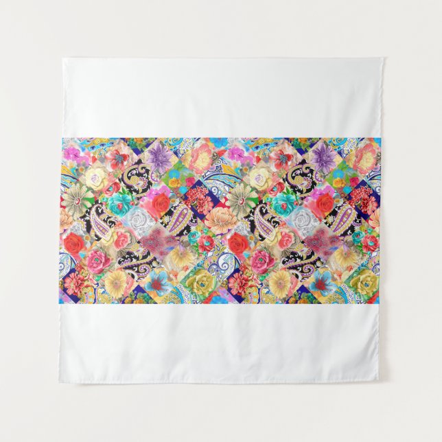 Embroidery floral neckline pattern with flowers an tapestry (Front)