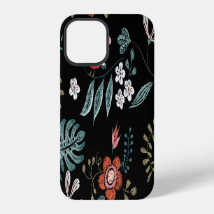 Embroidery Floral Neckline, Vintage Bouquet. iPhone 12 Case