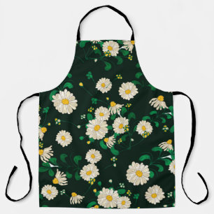 Embroidery flowers and leaves seamless pattern. Im Apron