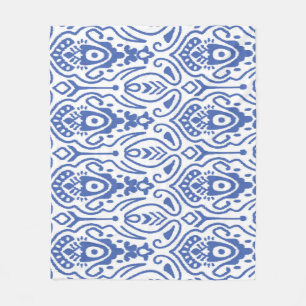 Embroidery ikat: ethnic seamless pattern. fleece blanket