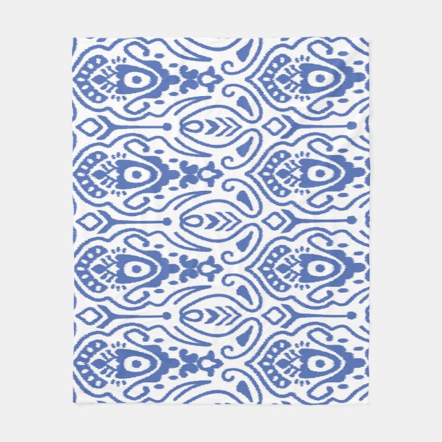 Embroidery ikat: ethnic seamless pattern. fleece blanket (Front)