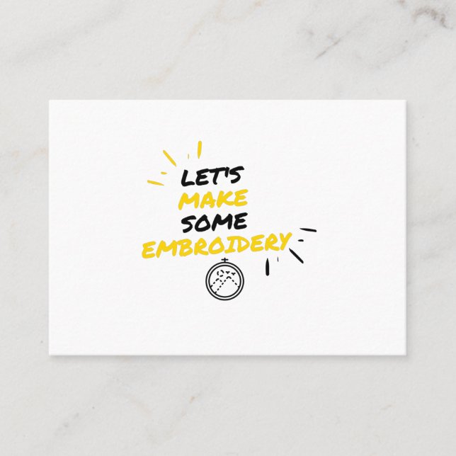 embroidery making business card (Front)