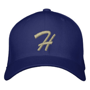 Embroidery Monogram Letter H Initial Embroidered Hat