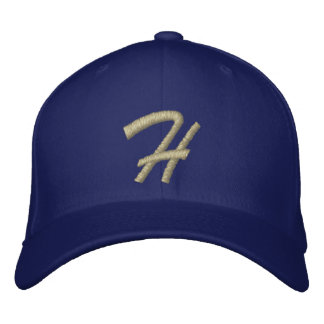 Embroidery Monogram Letter H Initial Embroidered Hat