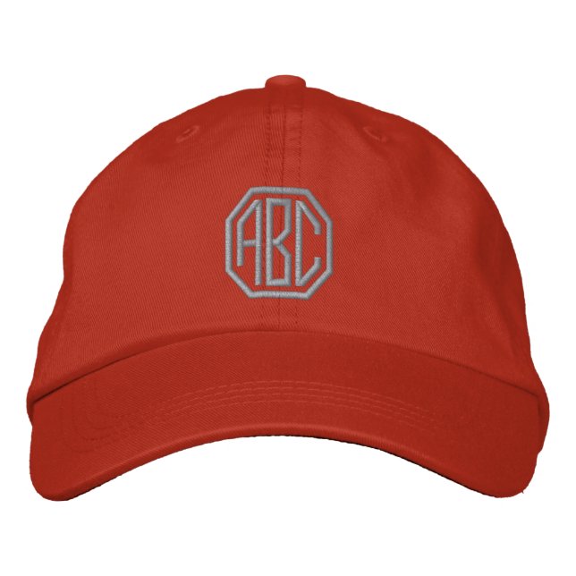 Embroidery Monogram Personalised Initials Embroidered Hat (Front)