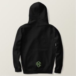 Embroidery Monogram Personalised Initials Embroidered Hoodie