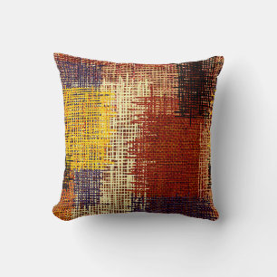 Embroidery ornament, coloured lines, bohemian styl cushion