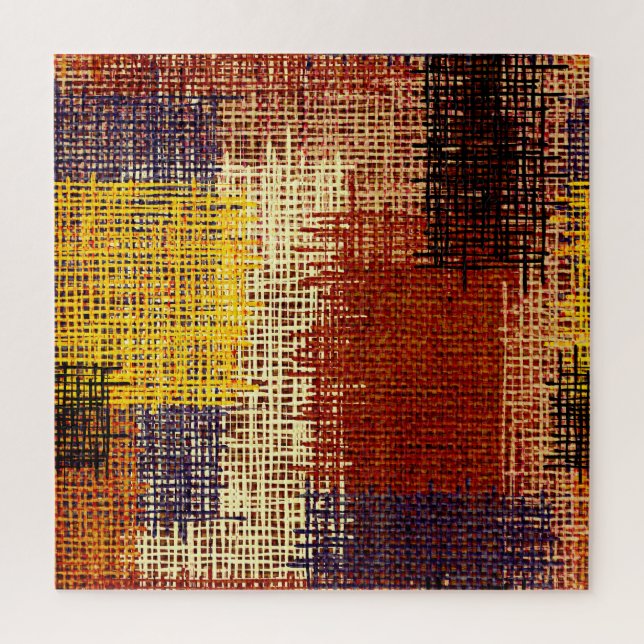 Embroidery ornament, coloured lines, bohemian styl jigsaw puzzle (Vertical)