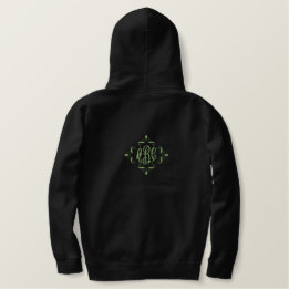 Embroidery Personalised Monogram Initials Embroidered Hoodie